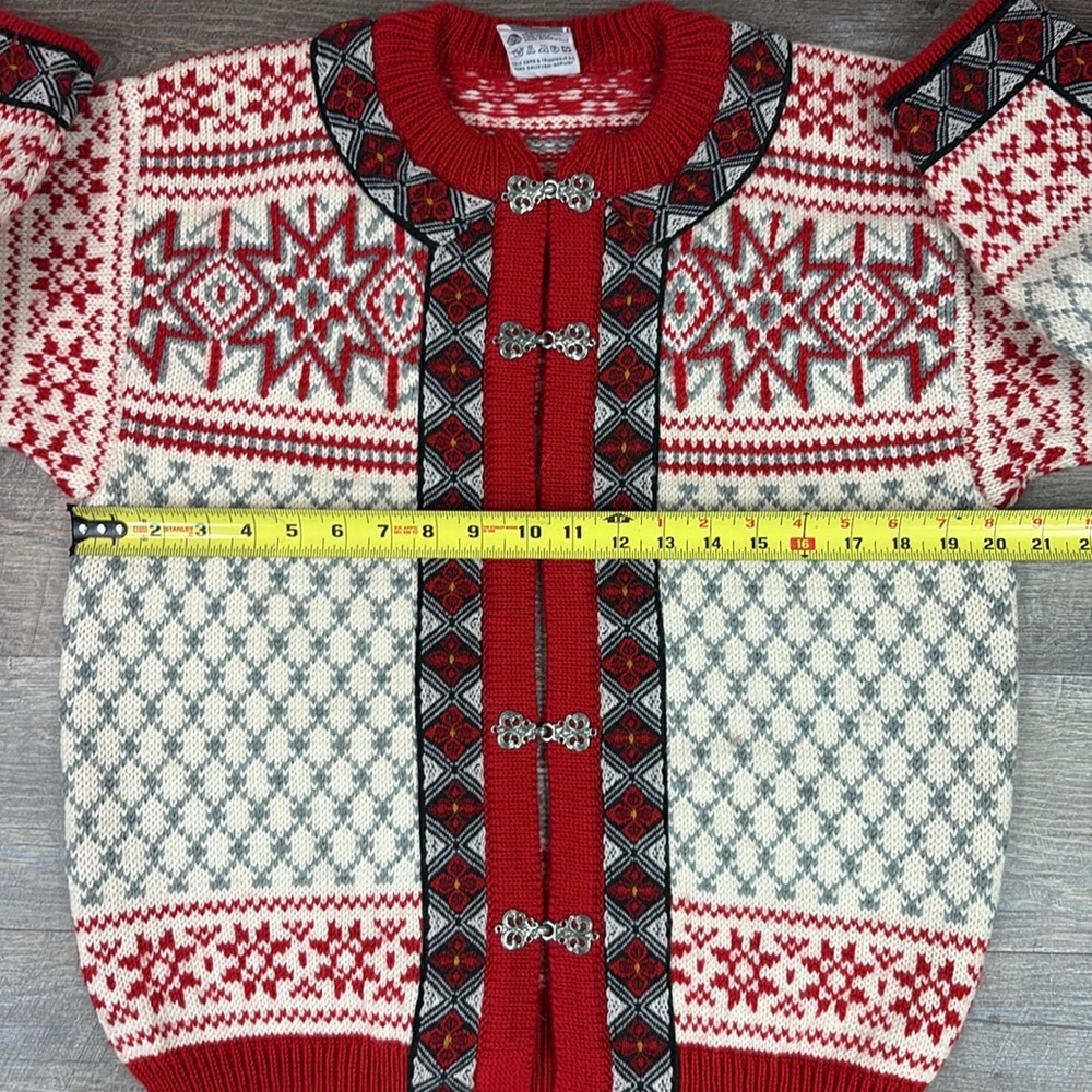 Dale Of Norway CASPER Vintage Norwegian Wool Cardigan Sweater Size Medium - Picture 8 of 10